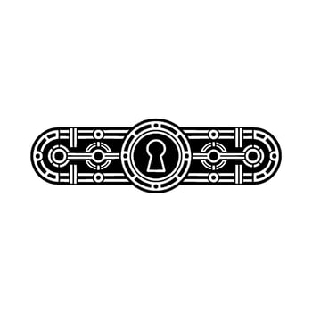Abstract Keyhole Ornament Geometric Deco vector
