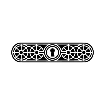 Ornamental Keyhole, Geometric Pattern, Minimalist vector
