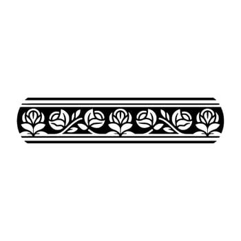 Elegant Rose Border in Black White for Creative Projects vector