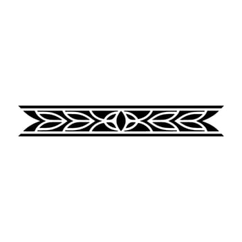 Geometric Ornament Border, Black and White - Decoration vector