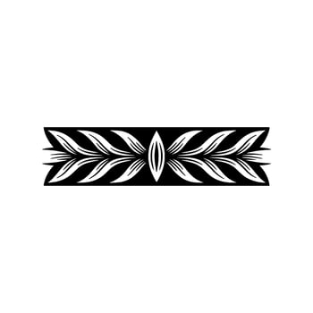 Elegant Floral Border in Black and White, Minimalist Style vector