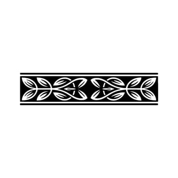 Black White Celtic Knotwork Border Elegant Floral vector