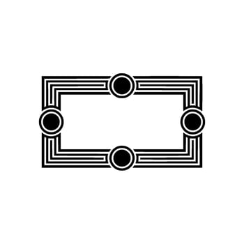 Art Deco Frame Geometric , Black and White, Minimalist Style vector