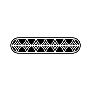 Geometric Black White Decorative Border, Minimalist Style vector