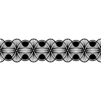 Elegant Black White Floral Border 1 vector