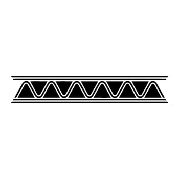 Minimalist Corrugated Cardboard Pattern on White vector