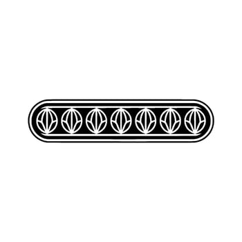 Art Deco Ornament Black White Repeating Geometric Pattern vector