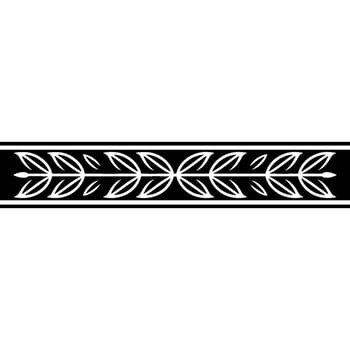 Minimalist Botanical Black and White Border vector