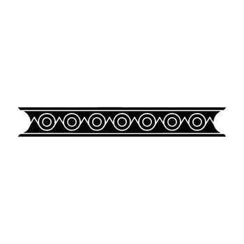 Minimalist Black Ornament on Gray Background vector