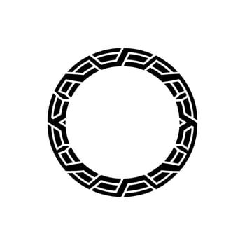 Minimalist Geometric Ring Frame in Black and White vector