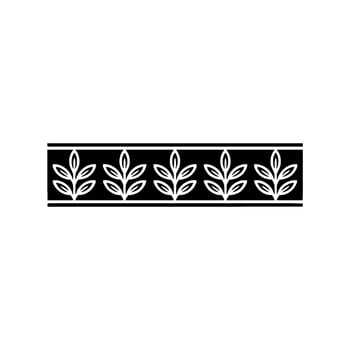 Elegant Leaf Border in Black and White, Minimalist Decorative Element vector