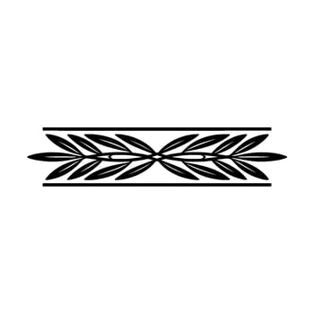 Elegant Black Olive Branch on White Background vector