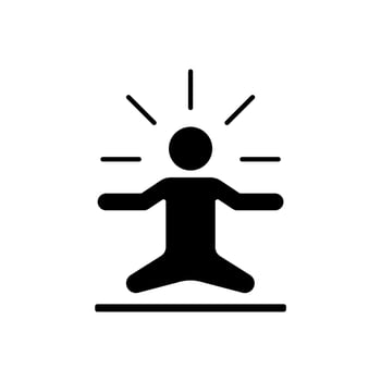Icon a meditation., vector