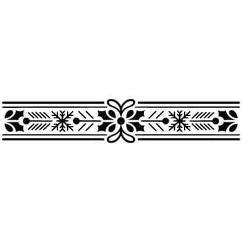 Elegant Black and White Christmas Border 1 vector