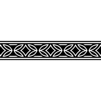 Geometric Border in Black and White on a White Background vector