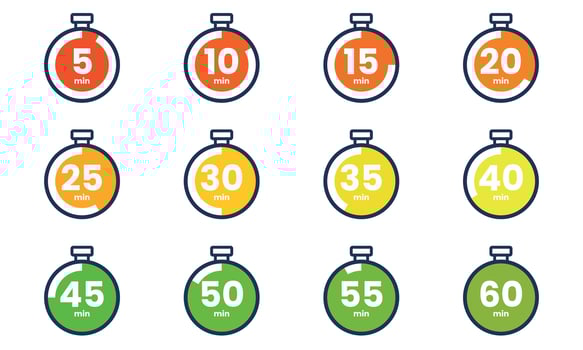 A set of colorful stopwatch icons vector