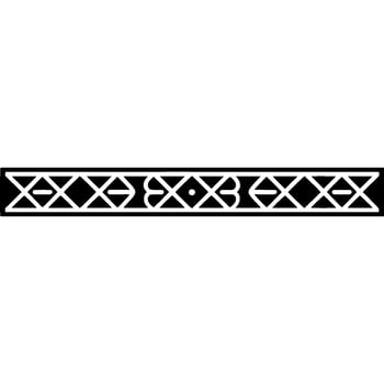 Geometric Black and Silver Border Element, Minimalist vector