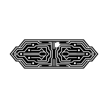 Futuristic Circuit Board Minimalist Illustration vector