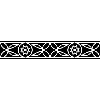 Elegant Black White Floral Border , Pattern for Decor vector
