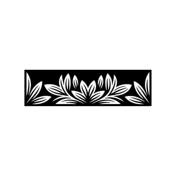 Elegant Floral Border Silhouetted on White Minimalist vector