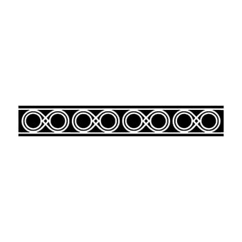 Geometric Infinity Loop Border Black on White vector