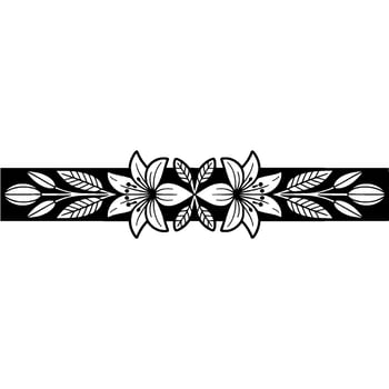 Elegant Floral Border, Black White, , Decorative vector