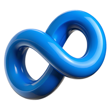 Blue 3D Infinity Sign png