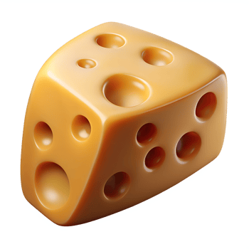 3D Piece of Cheese png