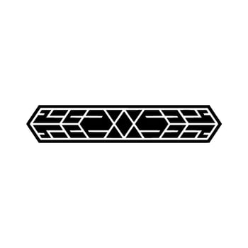 Abstract Geometric Black White Element - Line art vector