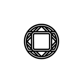 Geometric Black and White Minimalist vector