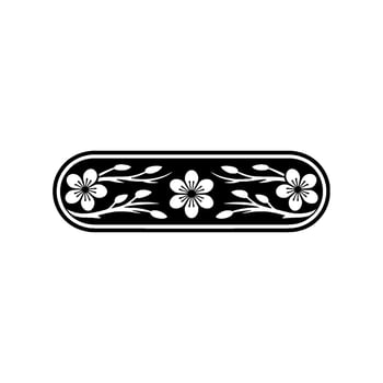 Minimalist Cherry Blossom Border Illustration Decorative Element vector