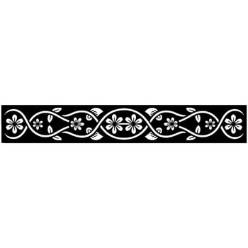 Elegant Floral Border in Black and White 4 - Floral border vector