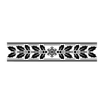 Elegant Black White Christmas Border 1 vector