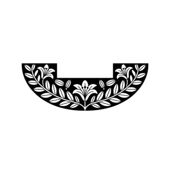 Elegant Lily Floral in Black and White vector