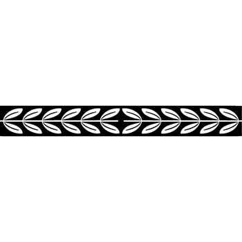 Elegant Floral Border Silver Leaves on Black vector