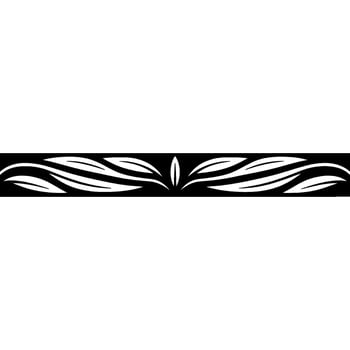 Elegant Black White Floral Border, Ornament - Leaves vector