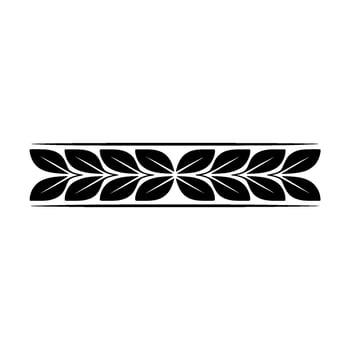 Elegant Black Leaf Border on White Decorative Element - Floral vector