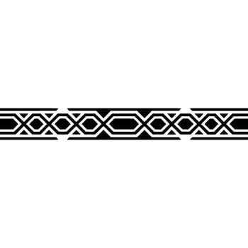 Geometric Monochrome Border, Simple Modern Pattern, Elegant vector