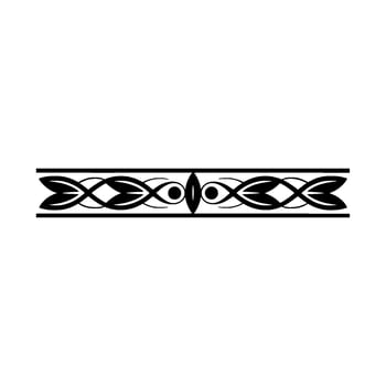 Elegant Black Ornamental Border Element, Illustration - Ornament vector