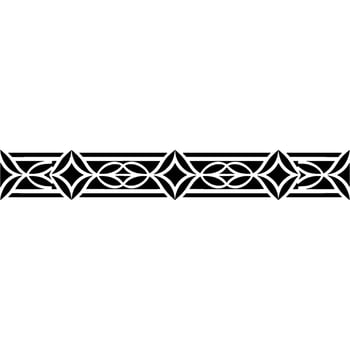 Geometric Decorative Border , Black and White, Elegant vector
