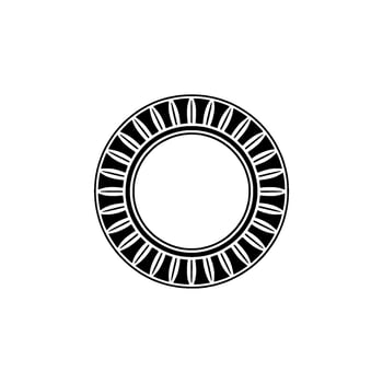 Minimalist Geometric Ring Emblem on White Background vector