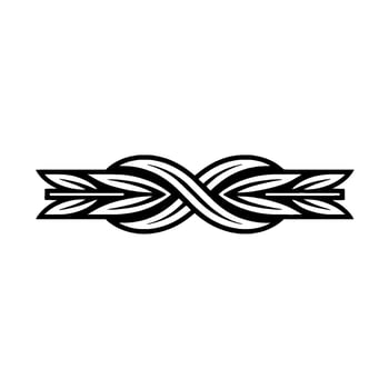 Black and White Ornamental Geometric vector