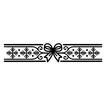 Elegant Black Christmas Ribbon Border vector