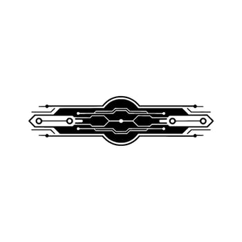 Tech Ornament, Minimalist Circuit Board vector