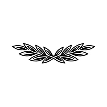 Minimalist Laurel Wreath , Elegant Emblem on White Background vector