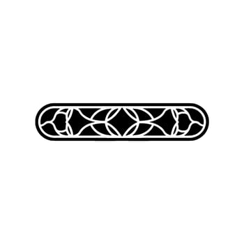 Minimalist Black White Ornate Border on White Background vector