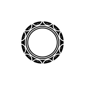 Minimalist Circular Pattern in Black and White - Circle vector