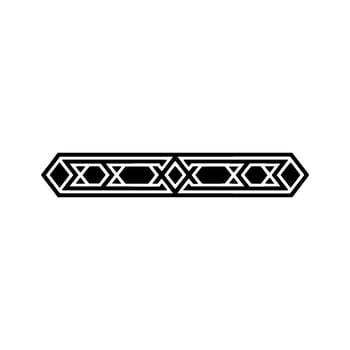 Geometric Black and White Border - Element vector
