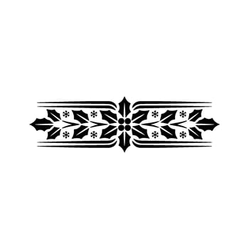Elegant Black and White Christmas Border - Decorative vector