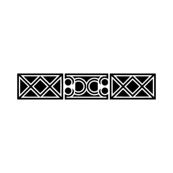 Geometric Black White Border, Art Deco Style, Minimalist vector
